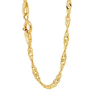 Złoty łańcuszek splot singapur 50 cm 2 mm - 585 (14K)