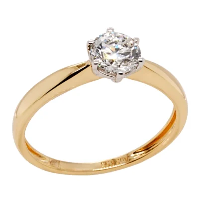 Złoty pierścionek z diamentem 0,72 ct 585 (14K)